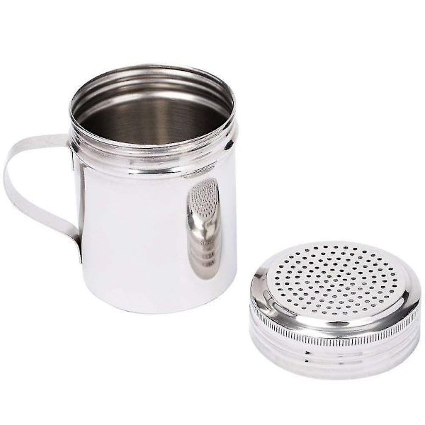 10 oz Rustfrit Stål Krydderi Shaker med Håndtag Kommerciel Kvalitet Krydderi Shaker til Restauranter - WELLNGS