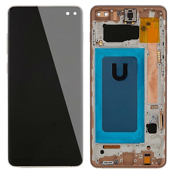 til Samsung Galaxy S10 Plus G975 LCD Skærm og Digitizer Samling + Ramme Udskiftningsdel - WELLNGS Style E