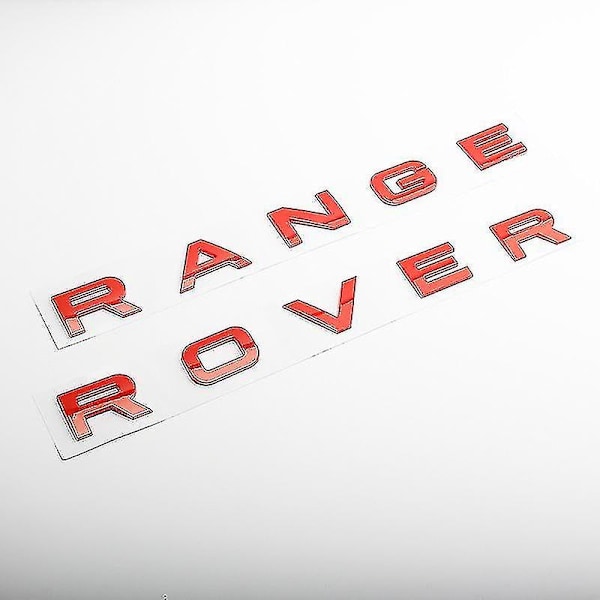 3D-ABS-logon Range Rover -kirjaimet -tarra auton etumaskiin, Range Rover Sport Evoque L322 L320 L406 P38 -tarvikkeet - WELLNGS Red RR