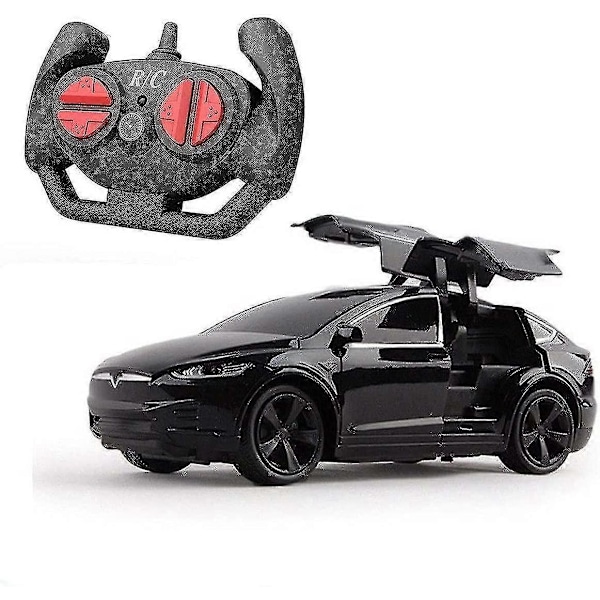 Aoopoo Nyår Jul 4-kanals Tesla dynamisk elegant fjärrstyrd bil fjärrstyrd bil barnleksak dynamisk fjärrkontroll - WELLNGS Black