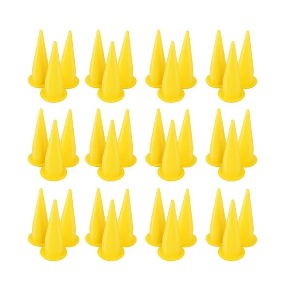 50 stk gule koniske dyser for bulk fugepistoler for fugepistol applikator erstatning-WELLNGS