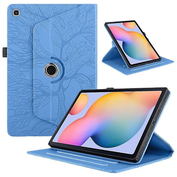 Nytt roterande Samsung-fodral för Galaxy Tab S6 Lite 2022/2020 10,4 tum SM-P610/P613/P615/P619-360 Degr-WELLNGS Light blue