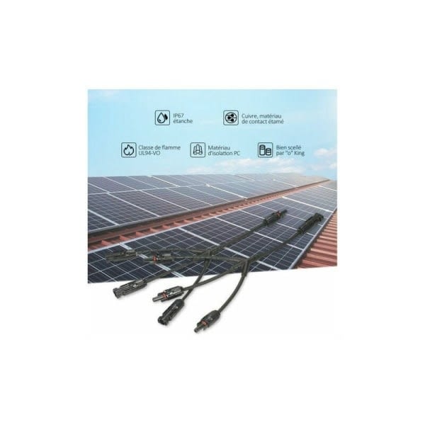 Mc4 Y-Type solpanelskabelkontaktadapter, 1 par M/FFF och-WELLNGS