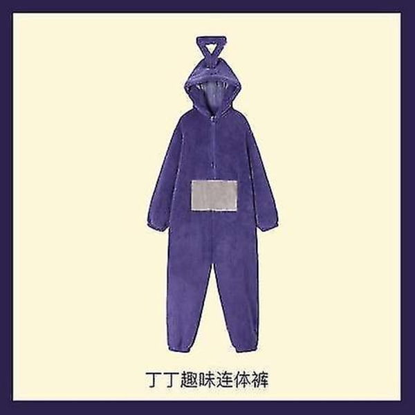 2024-unisex Teletubbies Kostymer Disi Onesies Lala Cosplay Pyjamas Vuxna Pyjamas Djur Sovkläder Jumpsuit S-WELLNGS purple L