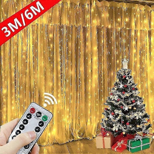 3M 4M 6M USB Gardin Lyslenke LED Lys Julelys Juledekorasjoner Bryllupsdekorasjoner-WELLNGS Pink 6x3M
