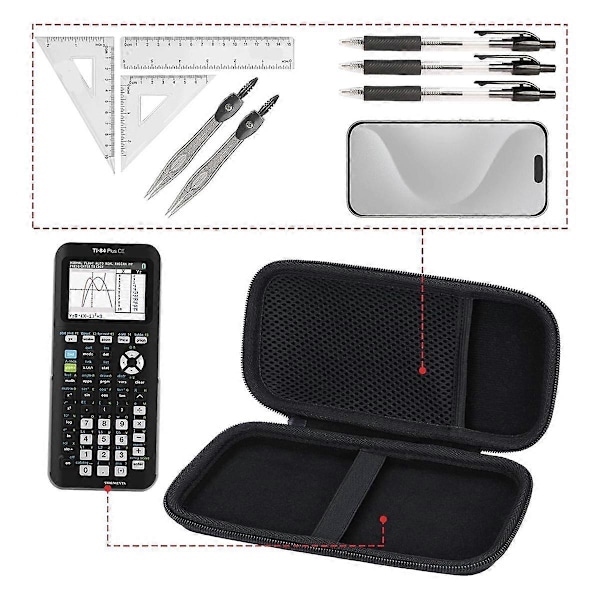 Hårdt etui kompatibelt med TI-84 Plus /TI-84 Plus/TI-Nspire CXII CAS/TI-Nspire CXII/TI-83 Plus/TI-89 Titanium/TI-85 /TI-86-WELLNGS