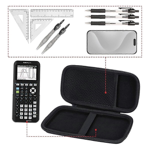 Kova kotelo yhteensopiva TI-84 Plus /TI-84 Plus/TI-Nspire CXII CAS/TI-Nspire CXII/TI-83 Plus/TI-89 Titanium/TI-85 /TI-86-WELLNGS