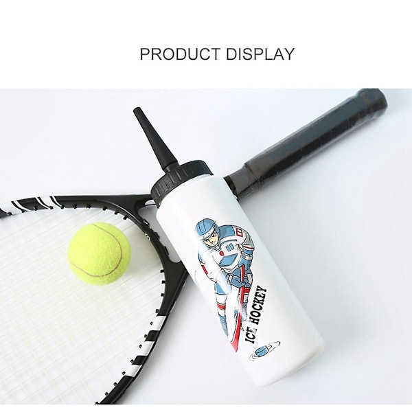 1000ML Ishockey Vattenflaska Bärbar Hög Kapacitet Fotboll Lacrosse Flaska Klassisk Design Sportflaska A-WELLNGS