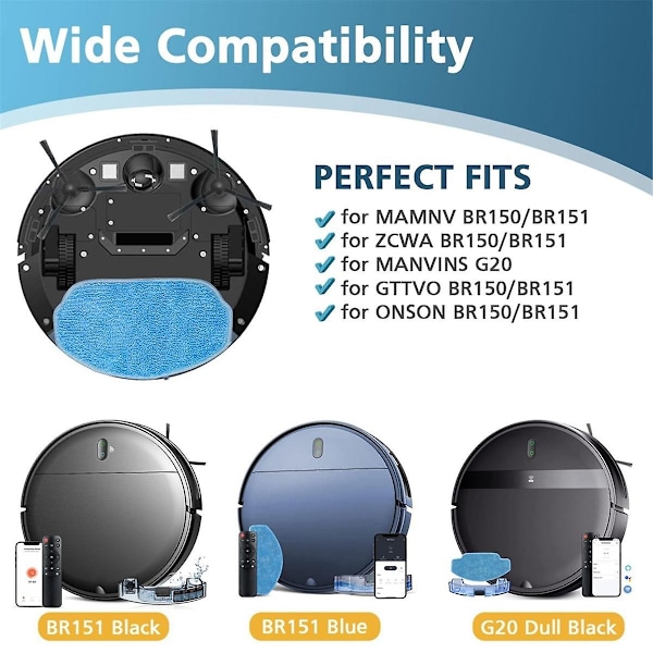 Reservedele til / BR150/BR151, til MANVINS G20, til GTTVO BR150/BR151, til BR150/BR151 Robotstøvsuger-WELLNGS