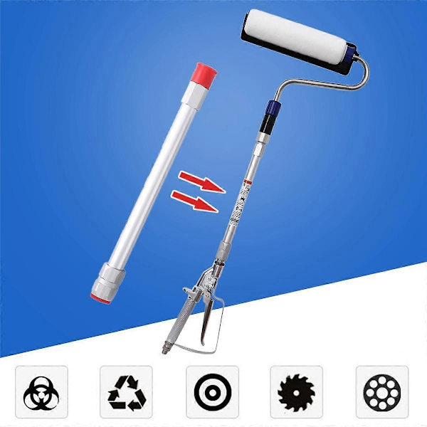 Airless färgroller Hvlp täckkraftsspruta med 30 cm fet förlängningsstång spray lämplig för spray-WELLNGS