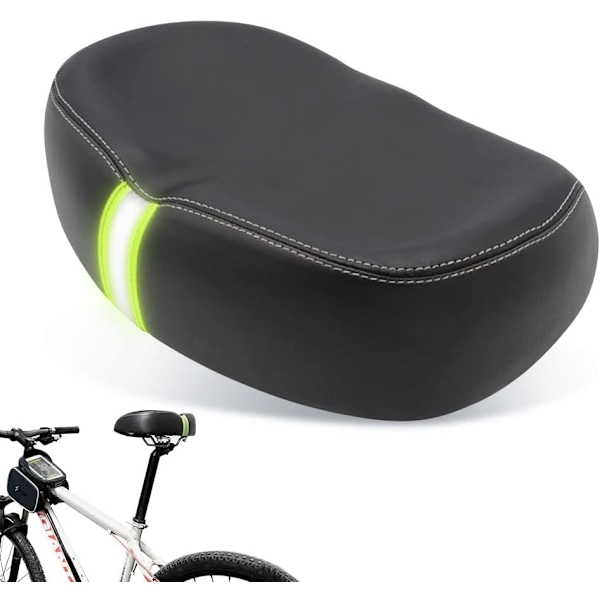 Noseless Comfort Wide Bike Saddle med Memory Foam Padding-WELLNGS