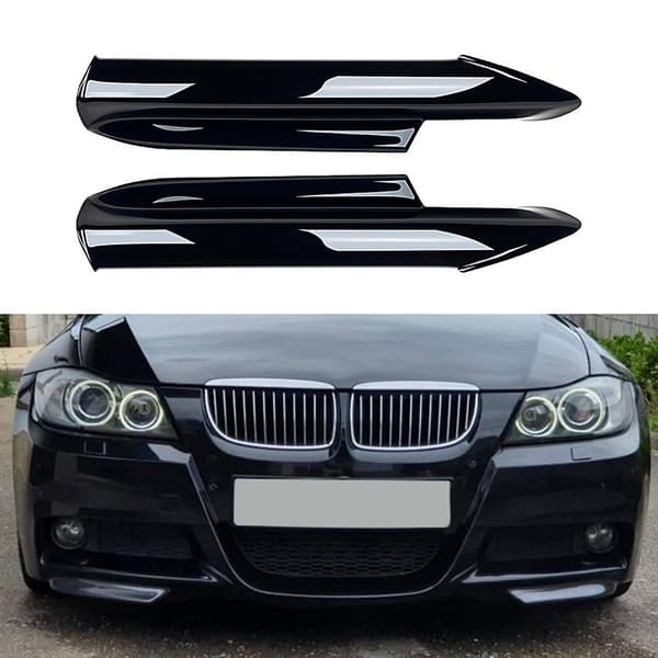 til 3 Serie E90 E91 320i 330i 2005-2008 Frontkofanger Læbe Vinkel Diffuser Splitter Spoiler Beskytter-WELLNGS
