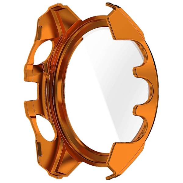 Kompatibel med Garmin Fenix 8 51mm Urkasse PC Ramme Cover med Hærdet Glas Skærmfilm - WELLNGS Orange Green