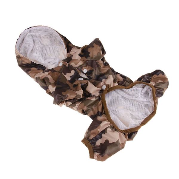 Hundregnrock Vattentät Transparent Huvad Overall Valp Regnrock Jacka Set L-WELLNGS l