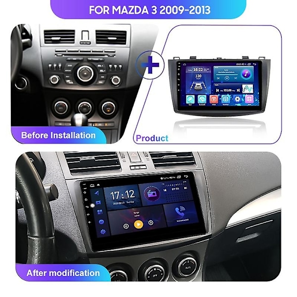 Auton Radio Multimedia Carplay Video GPS Mazda 3 II Mazda3 BL 2009-2013 Android Stereo Navigointi - WELLNGS