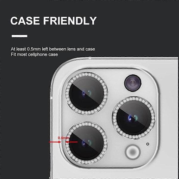 Puhelimen kameran linssinsuojat yhteensopivat iPhone 16 Pro-WELLNGS:n kanssa Style C