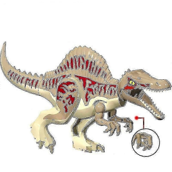 1 stk. Jurassic Stor Størrelse Dinosaur Byggeklodser T-rex Quetzalcoatlus Spinosaurus Actionfigurer Børnelegetøj - WELLNGS Spinosaurus