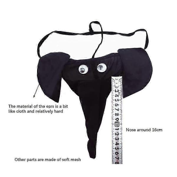Miesten uutuus Elefantti G-stringit Stringit Pikkuhousut Alushousut Alusvaatteet -WELLNGS Black