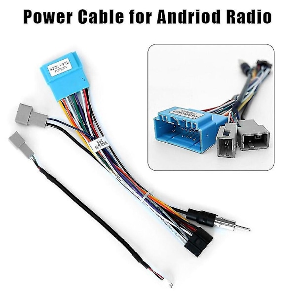 Strömkabel 2 Din Bil Android Radio Kabel Universal-WELLNGS Reversing cable