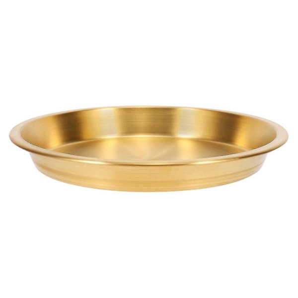 24 cm paksu puhdasta kuparilautasta, illallinenlautanen, hedelmälautanen, häälautanen, tarjotin, höyrytetty kala Chi-WELLNGS