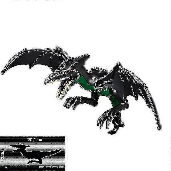 1 stk. Jurassic Stor Størrelse Dinosaur Byggeklodser T-rex Quetzalcoatlus Spinosaurus Actionfigurer Børnelegetøj - WELLNGS Pterosaur A