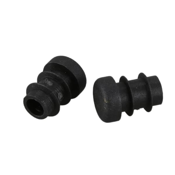 12 stk. plastik 12 mm rør endepropper blindpropper rørindsats prop rund sort - WELLNGS