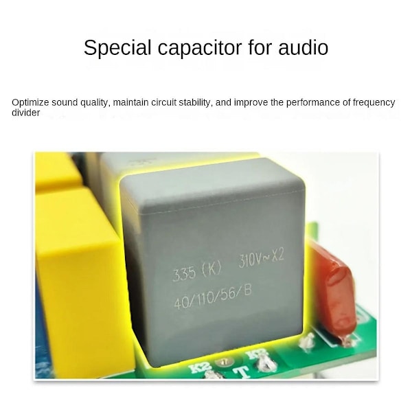 800w 2-vägs högtalarljudfrekvensdelare Diskant Bas 2 enheter Crossoverfilter Diy Hifi Hemmabio-WELLNGS