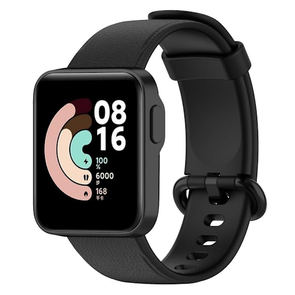 Rem til Xiaomi Mi Watch Lite - Rem til Redmi Watch 2 Lite - Armbånd i silikone - WELLNGS Black