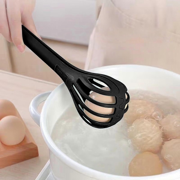 2-i-1 Matklype og Visp 2023 Ny Multifunksjonell Visp Brødklype Håndholdt Plast Brødklype Pasta Multifunksjonelt Kit-WELLNGS Black