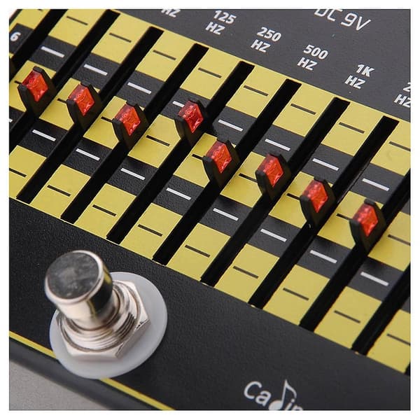 -24 10-Bands EQ Equalizer True Bypass Gitarr Effekt Pedal med Aluminiumlegering-WELLNGS