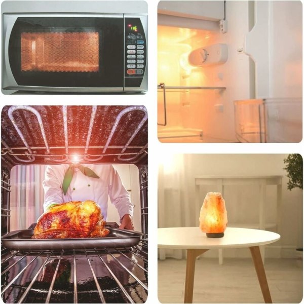 3-pak 25W dæmpbar ovnlampe, E14 T22, 25W pære, varmebestandig op til 300 grader, varm hvid, ovnkøleskab, saltlampe, ovn, grill-WELLNGS