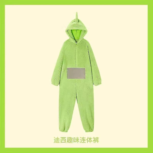 2024-unisex Teletubbies Kostymer Disi Onesies Lala Cosplay Pyjamas Vuxna Pyjamas Djur Sovkläder Jumpsuit S-WELLNGS Green L