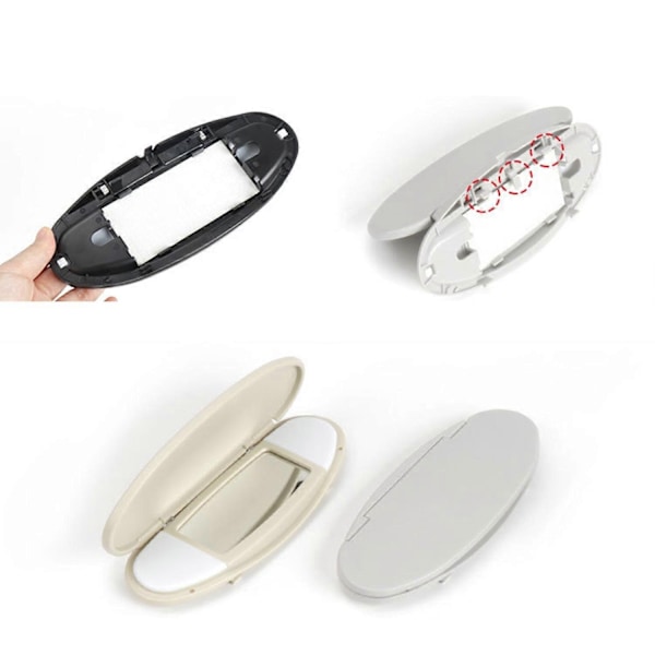 Solskyddsspegelram för bil Kompatibel med MINI R55 R56 R60 2007-2014 Tålig Svart-WELLNGS Beige