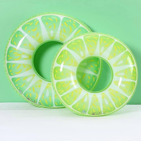 1kpl Hedelmä-uimapatja Vesimeloni Kiivi Appelsiini Sitruuna Uimarengas 27.5 - Puhallettava rengaslelu (PVC Paksuuntettu)-WELLNGS watermelon