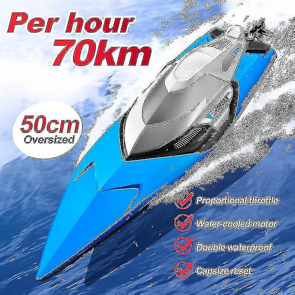 S2 Rc Vene 70 Km/h Ammattimainen Kaukosäädin Suuri Nopeus Kilpavene Kestävyys 20 Minuuttia Lapset Lahjat Lelut Pojille-xdd-WELLNGS Green 1 battery