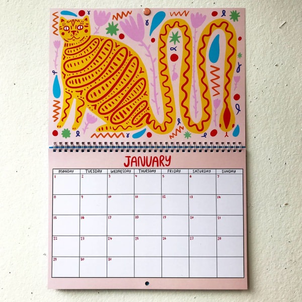 2024 Kitty Kalender | 2024 Väggkalender | Kattkalender | 2024 Väggplanerare-WELLNGS 2024