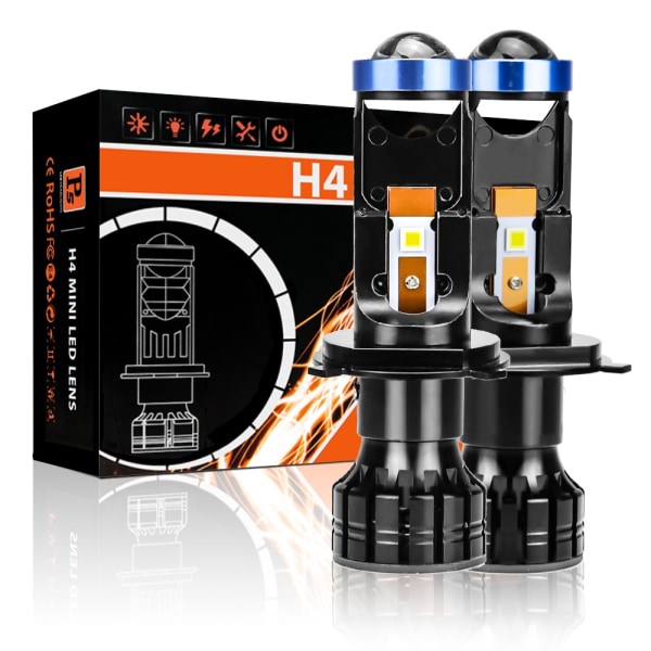 -DXZ Bilstrålkastare Minilins H4 H7 LED-projektorlampa Canbus P5 60W 6000K 12000LM 12V 24V Autostrålkastare Spotlight High Beam-WELLNGS H7
