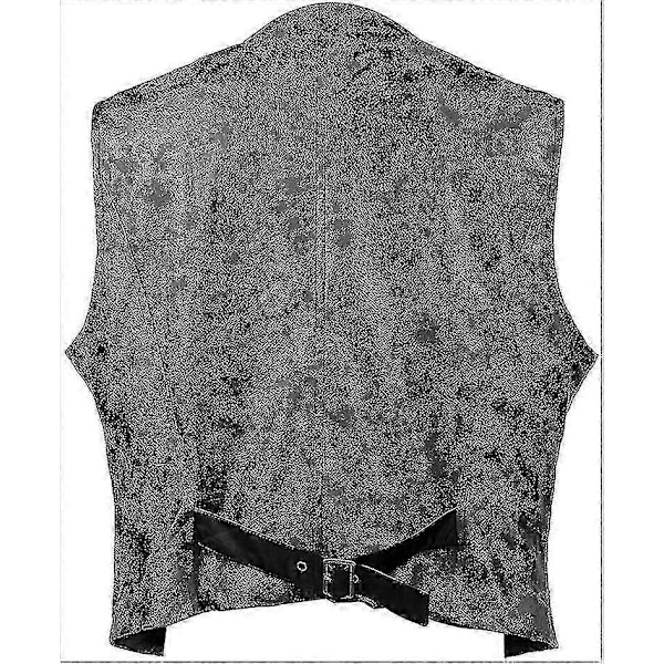 Herr Enfärgad Sammet Konstläder Väst-WELLNGS black XL