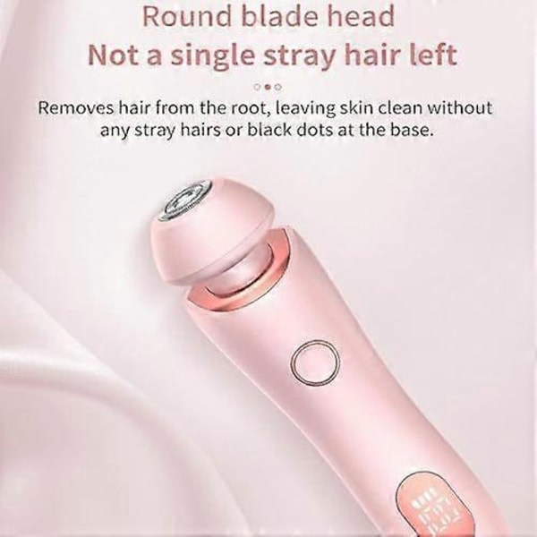 Silk Guide Pro -partahöylä, vedenkestävä sähköpartahöylä naisille, 2-in-1 Silk Glide Pro -sheiveri sileään parranajoon - WELLNGS Pink