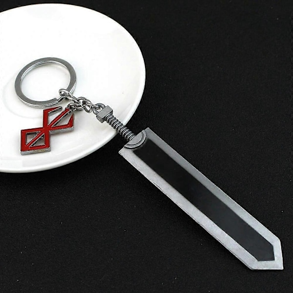 Berserk Anime Avaimenperä Guts Miekan Korusetti Avaimenperä Avaimenperät Miehille Naisille Asusteet Avaimenperä Riipus-WELLNGS black keychain