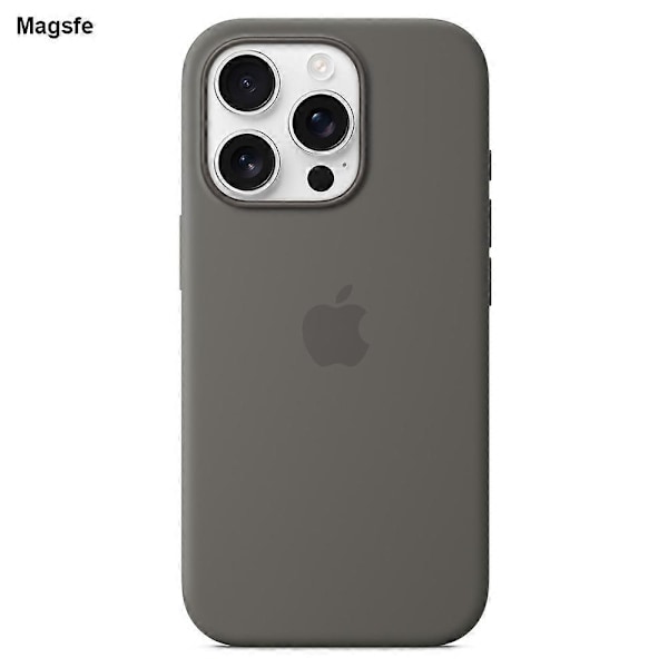 iPhone 16 Pro -puhelimen silikoninen magneettinen suojakotelo, yhteensopiva MagSafen kanssa - Tummanruskea - WELLNGS Cocoa