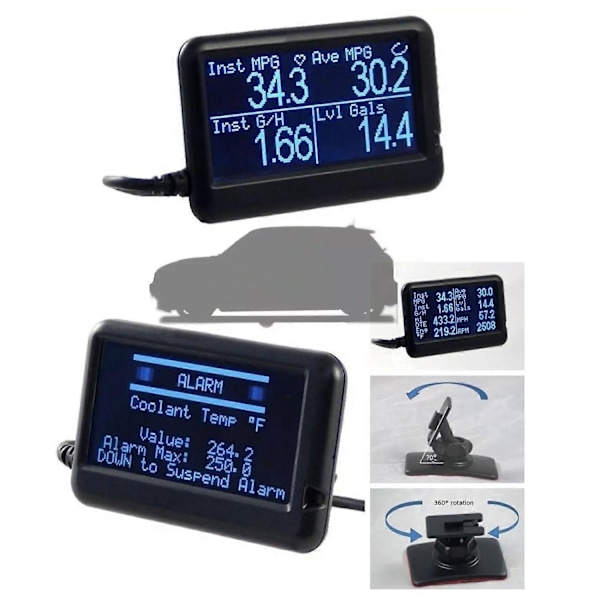 Mini UltraGauge EM Plus OBDII OBD2 Felkodsläsare - WELLNGS