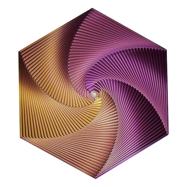 Fraktaler Fidgets Hexagoner Spiraler Sensorisk Leksak Rolig 3D-tryckt Stressavlastande Leksak för Vuxna Barn-WELLNGS Purple Gold