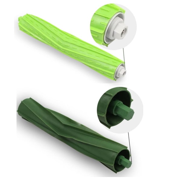 INF Gummibørste / Rullebørste 4-pakning Grønn iRobot Roomba e/i/j se-WELLNGS Grøn