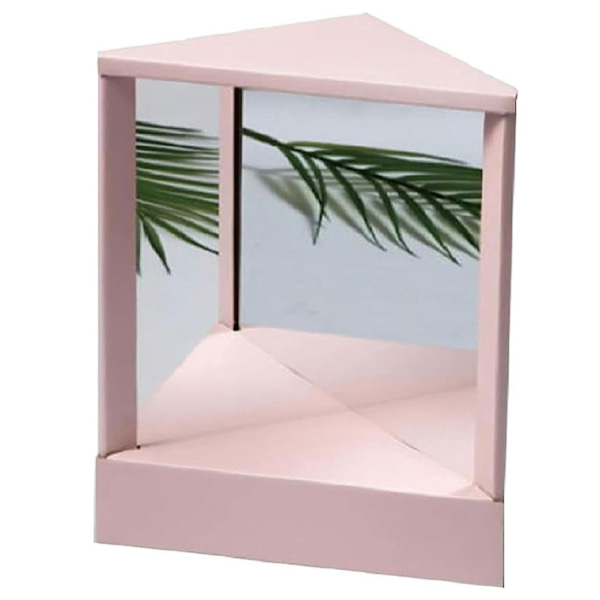 Ekte speil uten reversering, trekantet fast speil uten reversering, invertert speil, speil uten reversering, bilde av sminke speil ekte ingen speil restaurering Light pink
