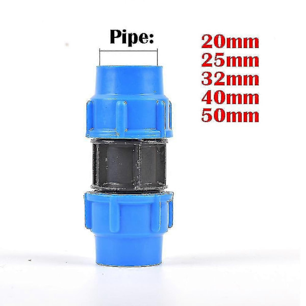 20/25/32/40/50mm PVC PE -putken vesijohtohana jakaja muoviventtiili liitin puutarha maatila kastelu vesiputki letkuliitos tarvikkeet-WELLNGS Straight connector 40mm