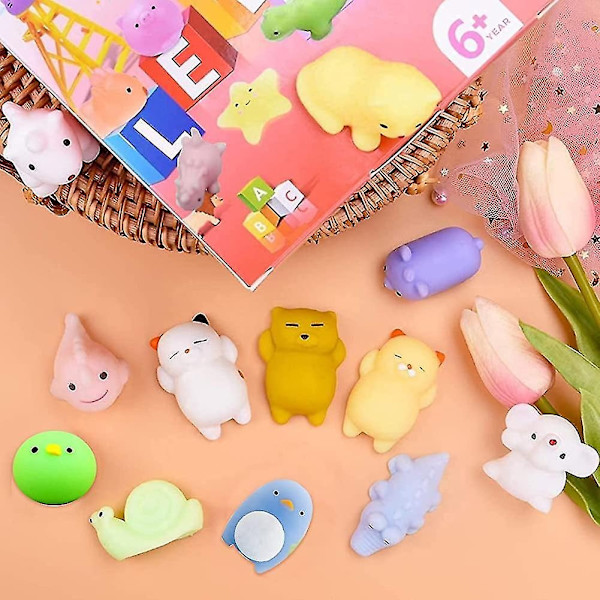 Pehmeät lelut Halvat pehmeät fidget-lelut Pakkaus tytöille Kawaii Söpö Pehmeä Puristus Satunnaisia tyylejä-WELLNGS