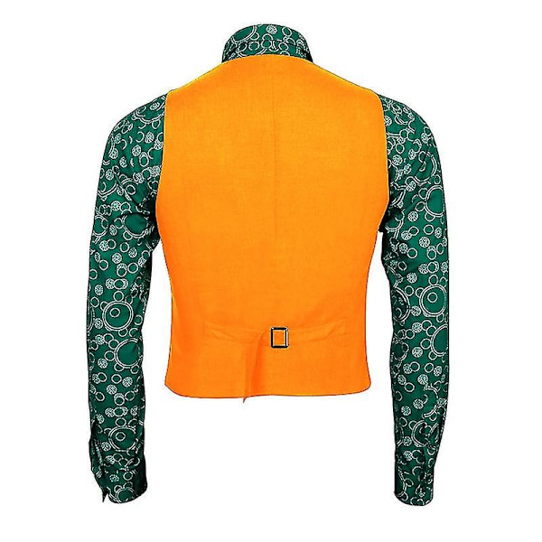 Movie Joker Cosplay Kostym för Män och Barn Arthur Fleck Full Set Halloween Maskeraddräkt Karneval Kostym-WELLNGS Without wig XL