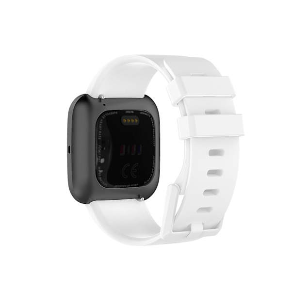 Silikone urrem til Fitbit Versa 2/Versa Lite/Størrelse: L-WELLNGS White Other Phone Models