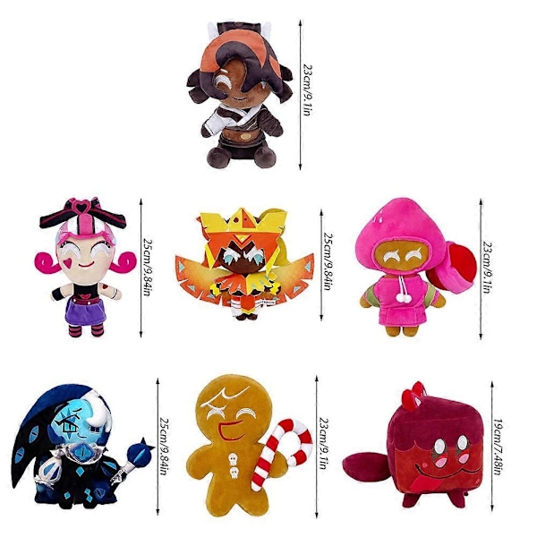 Cookie-Run-Kingdom Plysj Kosedyr Dukke for Bil Sofa Kontor Dekor-WELLNGS B